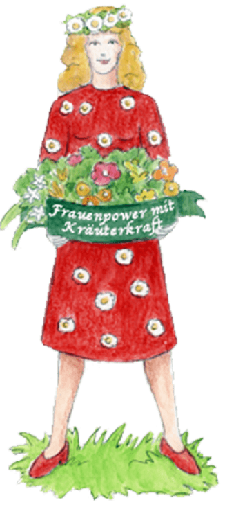 Illustration „Luise“ mit Frauenpower, Kräuterkraft