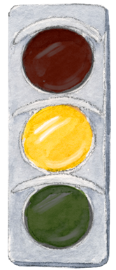 Illustration Ampel „Gelb“