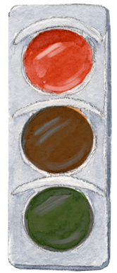 Illustration Ampel „rot“